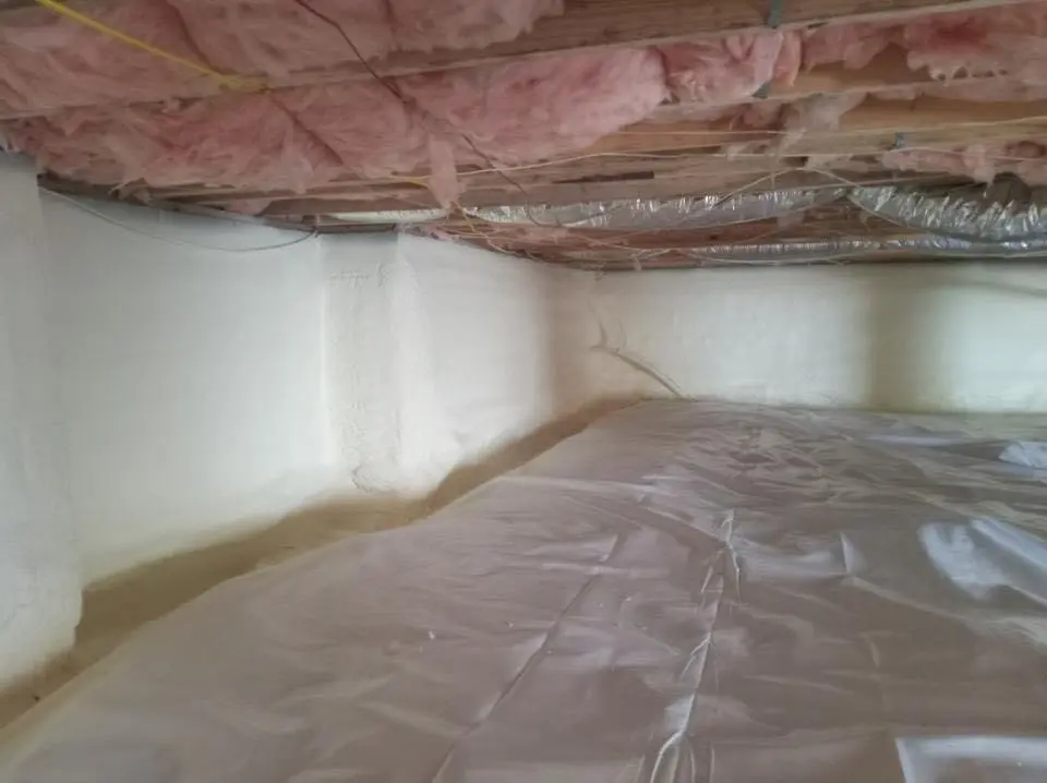 Crawl space encapsulation with closed-cell spray foam for Attic Insulation in Pennsauken